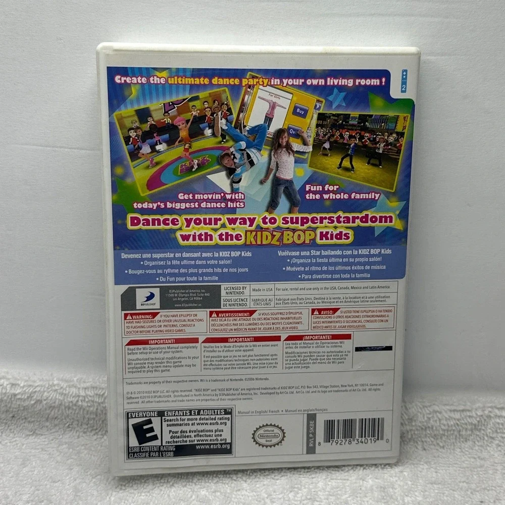 Nintendo Wii Game Lot: Carnival Games, Disney All Star, Kidz Bop, Deal No Deal